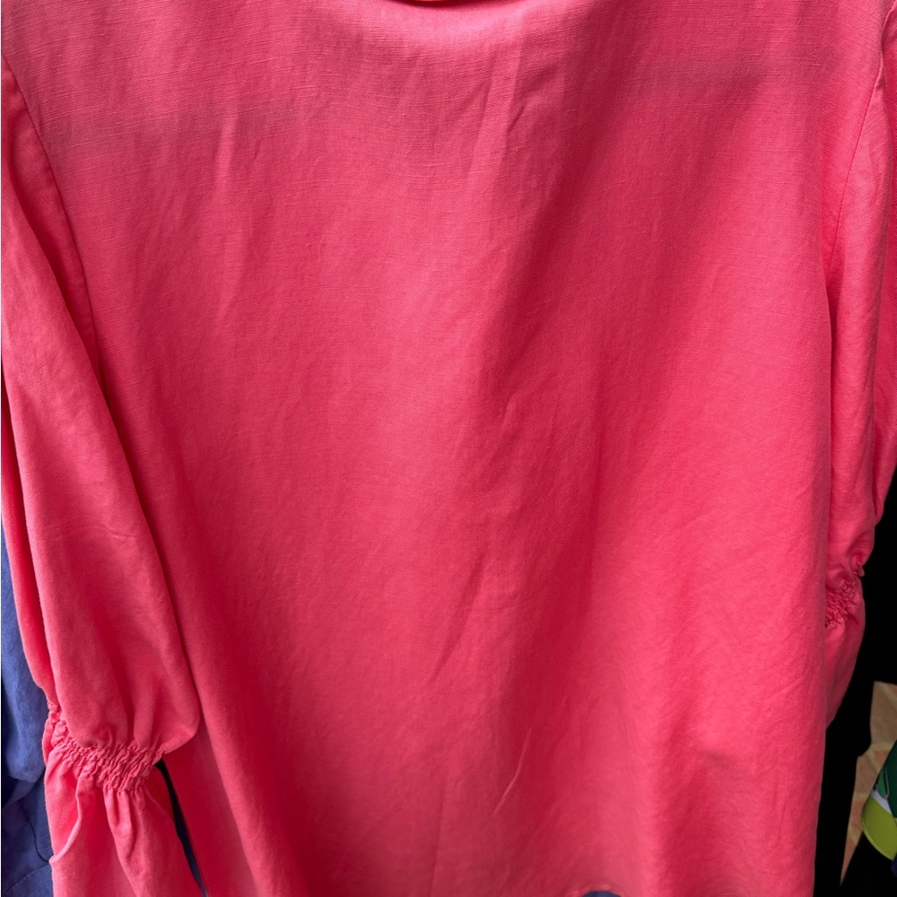 Pink linen button up - Picture 3 of 4